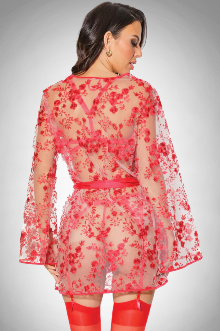 Alessia Floral Embroidered Robe