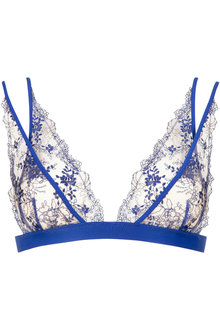 Après Minuit Floral Embroidered Triangle Bra
