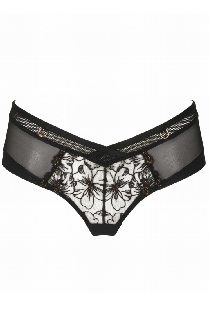 Ivy Sheer Mesh Embroidered Short Panty