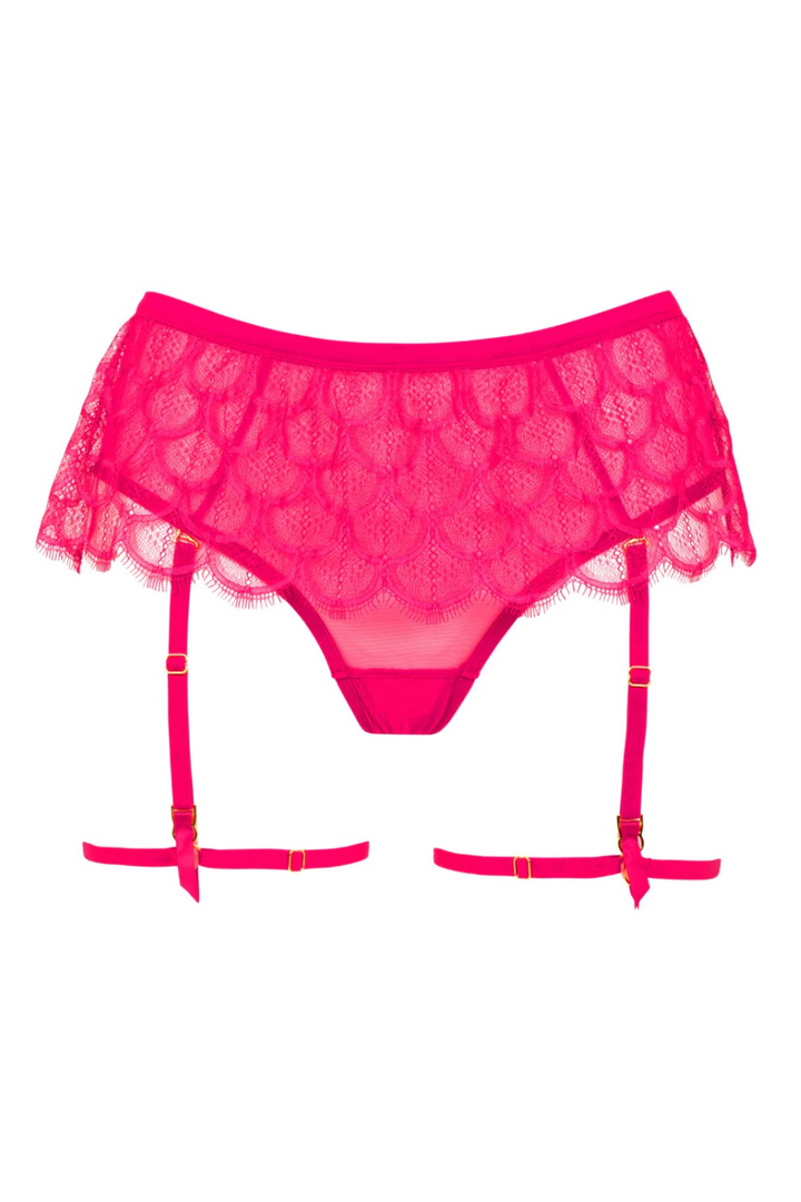 Mystic Shadow Sheer Lace Open Panty - Kiss Pink