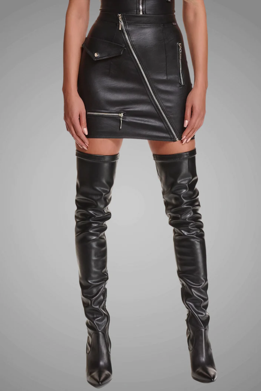 Francesca Vegan Leather Mini Skirt