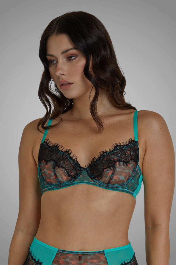 Harlow Leopard Plunge Bra