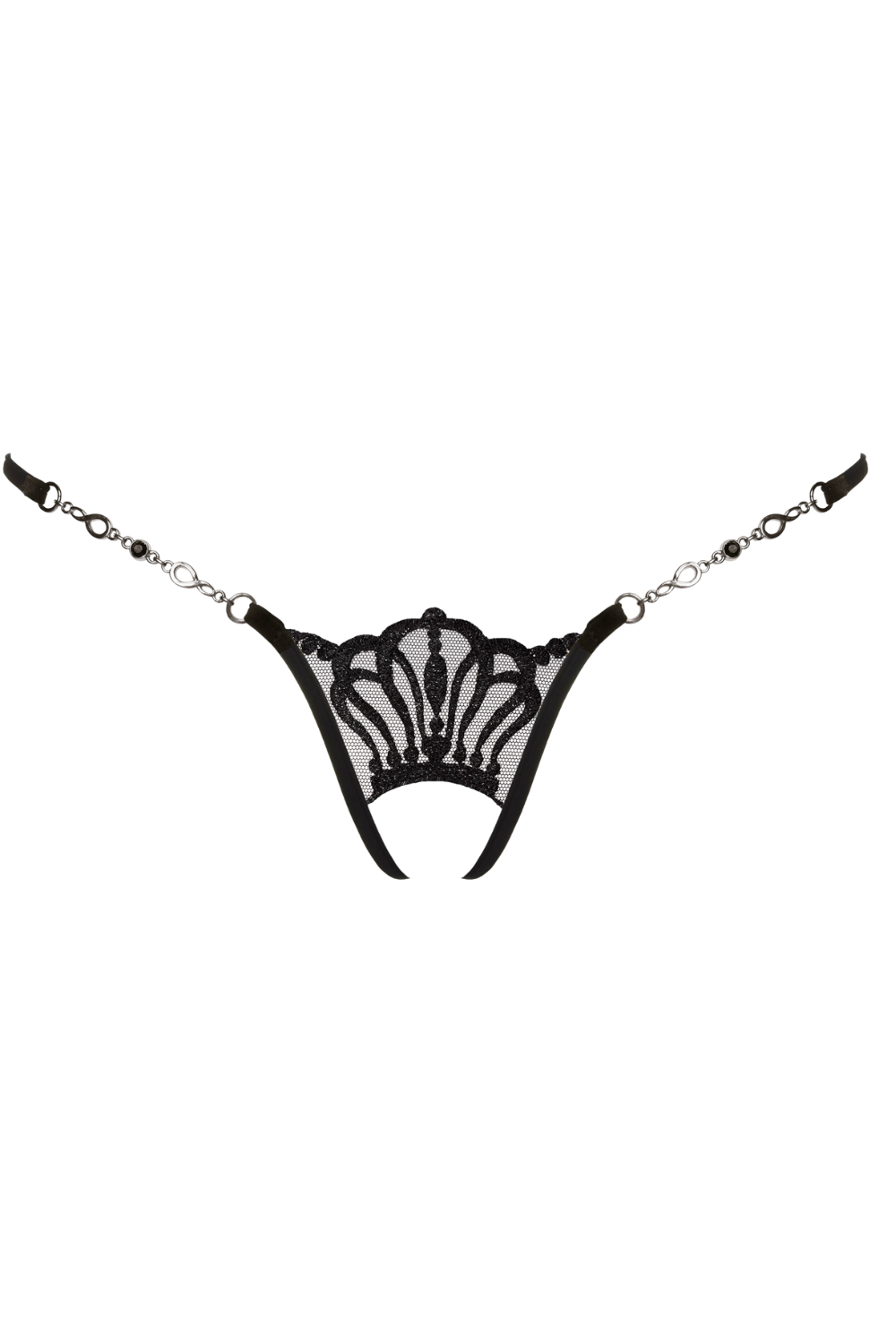 Queen Of Love (Deep Black) Luxury Ouvert G-String