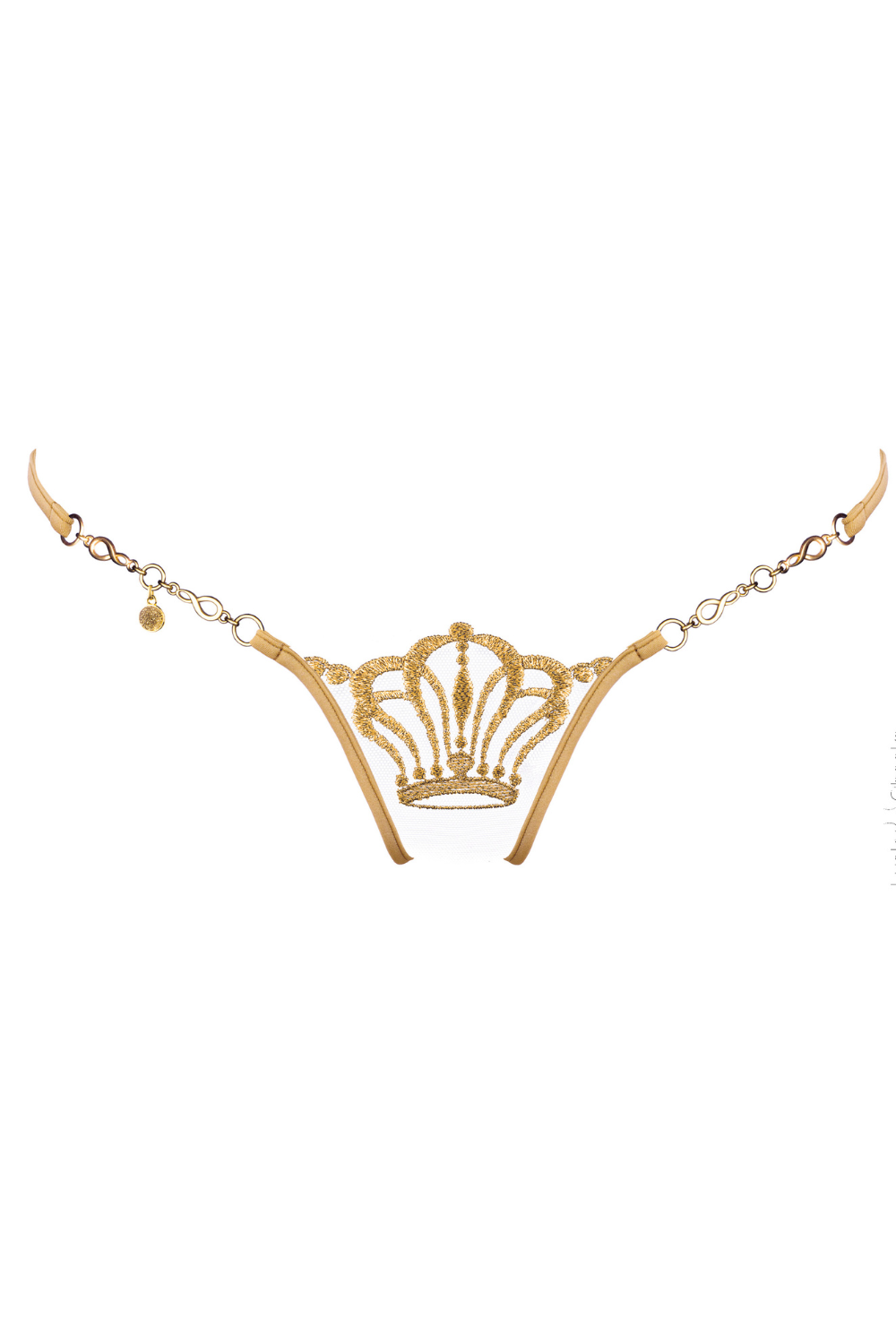 Queen Of Love (Gold) Luxury Mini G-String
